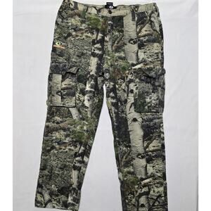 Mossy Oak Pants Mens Large C36 Camo Cargo Drawstring Hem Mountain Country